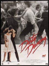 5h468 DIRTY DANCING French 1p '87 great different image of Patrick Swayze & Jennifer Grey dancing!