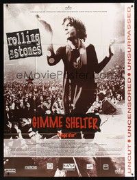 5h505 GIMME SHELTER French 1p R90s the Rolling Stones, great image of Mick Jagger!