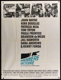 5h540 IN HARM'S WAY French 1p '65 John Wayne, Kirk Douglas, directed by Otto Preminger!