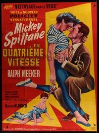 5h552 KISS ME DEADLY French 1p '55 Mickey Spillane, Robert Aldrich, Ralph Meeker as Mike Hammer!