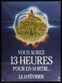 5h557 LABYRINTH teaser French 1p '86 Jim Henson, cool fantasy art of maze!