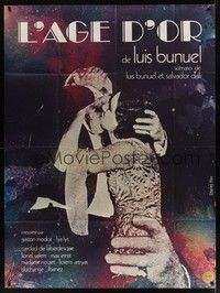 5h553 L'AGE D'OR French 1p R70s Luis Bunuel's surrealist masterpiece, The Golden Age!
