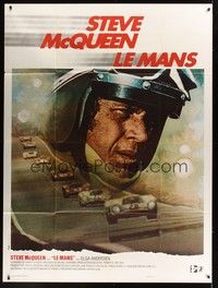 5h565 LE MANS French 1p '71 different close up of race car driver Steve McQueen!