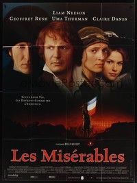 5h567 LES MISERABLES French 1p '98 Liam Neeson, Uma Thurman, Geoffrey Rush, Claire Danes!