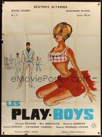 5h568 LES PLAY-BOYS French 1p '60 Beatrice Altariba, Michel Barbey, sexy Siry artwork!