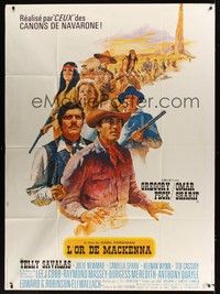 5h576 MacKENNA'S GOLD French 1p '69 Gregory Peck, Omar Sharif, Telly Savalas & Julie Newmar!
