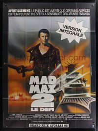 5h577 MAD MAX 2: THE ROAD WARRIOR French 1p R83 different art of Mel Gibson returning as Mad Max!