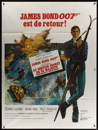 5h612 ON HER MAJESTY'S SECRET SERVICE French 1p '69 George Lazenby's only appearance as James Bond