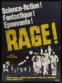 5h626 RABID French 1p '77 David Cronenberg, completely different art by Landi, Rage!