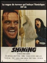5h643 SHINING French 1p '80 Stephen King & Kubrick horror masterpiece, crazy Jack Nicholson!