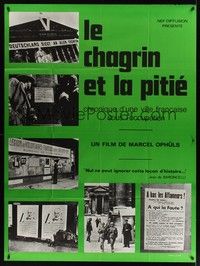 5h648 SORROW & THE PITY French 1p '71 Marcel Ophuls classic WWII documentary, different images!