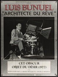 5h669 THAT OBSCURE OBJECT OF DESIRE French 1p R80s great image of director Luis Bunuel & camera!