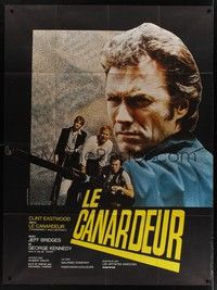 5h673 THUNDERBOLT & LIGHTFOOT black French 1p '74 cool different image of Clint Eastwood!