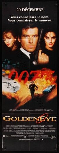 5h343 GOLDENEYE French door-panel '95 Pierce Brosnan as secret agent James Bond 007!
