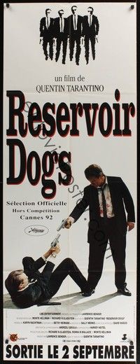 5h352 RESERVOIR DOGS French door-panel '92 Quentin Tarantino, Harvey Keitel, Steve Buscemi, Penn