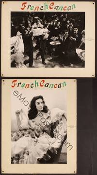 5h052 FRENCH CANCAN 2 Swiss LCs R60s Jean Renoir, Francoise Anoul close up & dancing!