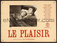 5h054 LE PLAISIR Swiss LC '52 Max Ophuls adaptation of three Guy de Maupassant stories!