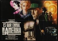 5h041 ONCE UPON A TIME IN AMERICA German 33x47 '84 Sergio Leone, De Niro, different Casaro art!