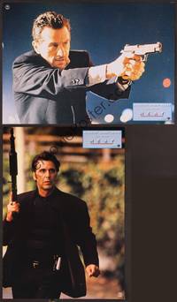 5h047 HEAT 2 German LCs '95 great images of Al Pacino & Robert De Niro both with guns!
