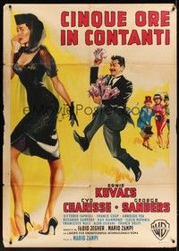 5h075 5 GOLDEN HOURS Italian 1p '61 different art of Ernie Kovacs & Cyd Charisse by Nistri!