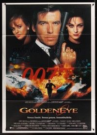 5h132 GOLDENEYE Italian 1p '96 Pierce Brosnan as secret agent James Bond 007, cool montage!