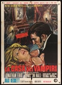 5h142 HOUSE OF DARK SHADOWS Italian 1p '71 completely different art of vampire Barnabas Collins!