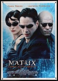 5h169 MATRIX Italian 1p '99 Keanu Reeves, Carrie-Anne Moss, Laurence Fishburne, Wachowski Bros!