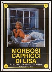 5h172 MORBOSI CAPRICCI DI LISA Italian 1p '89 sexy near-naked Ginger Lynn sprawled on bed!