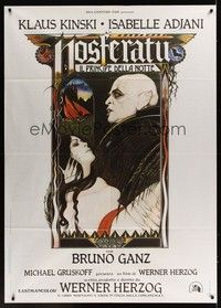 5h176 NOSFERATU THE VAMPYRE Italian 1p '79 Klaus Kinski, Werner Herzog, Palladini vampire art!