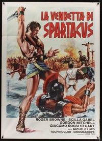 5h188 REVENGE OF SPARTACUS Italian 1p R70s Michele Lupo's La vendetta di Spartacus, art by Aller!