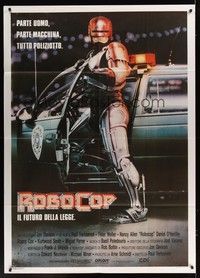 5h189 ROBOCOP Italian 1p '87 Paul Verhoeven classic, Peter Weller, part man, part machine, all cop