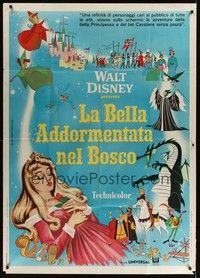 5h196 SLEEPING BEAUTY Italian 1p R69 Walt Disney cartoon fairy tale fantasy classic!