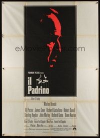 5h259 GODFATHER Italian 2p '72 Marlon Brando in Francis Ford Coppola crime classic!