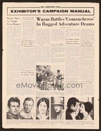5j282 COMANCHEROS ad mat '61 cowboy John Wayne, directed by Michael Curtiz!