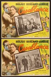5j035 CASABLANCA 2 Mexican LCs R60s Humphrey Bogart, Ingrid Bergman, Michael Curtiz classic!