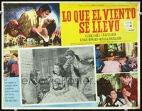 5j052 GONE WITH THE WIND Mexican LC R70s great image of Vivien Leigh & suitors, all-time classic!