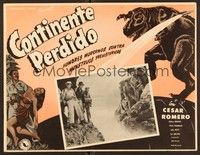 5j071 LOST CONTINENT Mexican LC '51 Hugh Beaumont, cool border art of giant dinosaur!