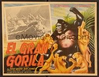 5j077 MIGHTY JOE YOUNG Mexican LC R50s first Ray Harryhausen, border art of ape vs. lions!