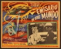 5j082 NOT OF THIS EARTH Mexican LC '57 Beverly Garland, cool border art of alien monster!
