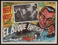 5j088 PHANTOM SHIP Mexican LC R60 great Tinoco border art of vampire Bela Lugosi!