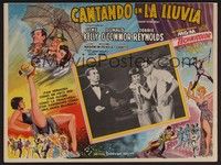 5j101 SINGIN' IN THE RAIN Mexican LC '52 Gene Kelly & Cyd Charisse, cool border art!