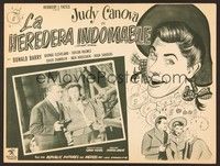 5j114 UNTAMED HEIRESS Mexican LC '54 art of wacky Judy Canova, Red Barry, George Cleveland!