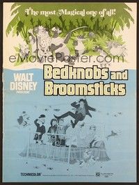 5j193 BEDKNOBS & BROOMSTICKS pressbook '71 Walt Disney, Angela Lansbury, great cartoon art!