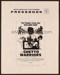 5j208 BLACK GESTAPO pressbook '75 Ghetto Warriors, the people's army has declared war!