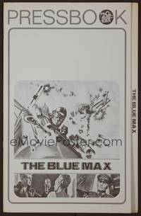 5j217 BLUE MAX pressbook '66 WWI fighter pilot George Peppard, sexy Ursula Andress