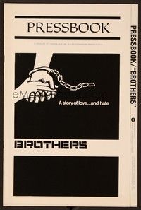 5j234 BROTHERS pressbook '77 Bernie Casey, Vonetta McGee, love story that shocked the nation!