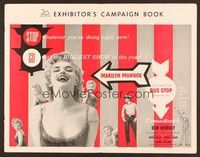 5j242 BUS STOP pressbook '56 great images of cowboy Don Murray w/sexy Marilyn Monroe!