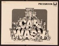 5j253 CAR WASH pressbook '76 written by Joel Schumacher, Drew Struzan art of cast around title!