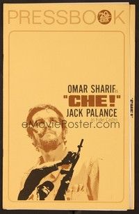 5j264 CHE pressbook '69 Omar Sharif as Guevara, Jack Palance as Fidel Castro!