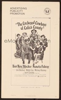 5j280 COCKEYED COWBOYS OF CALICO COUNTY pressbook '70 Dan Blocker, Nanette Fabray, Jim Backus!